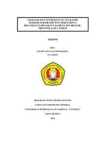 SKRIPSI GEOLOGI DAN STUDI BATUAN VULKANIK DAERAH