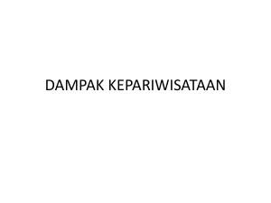 Pertemuan IV. DAMPAK KEPARIWISATAAN.