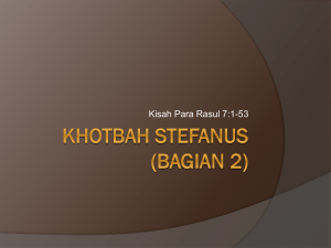 Khotbah stefanus (Bagian 2)