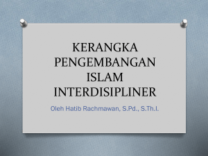 kerangka pengembangan islam interdisipliner