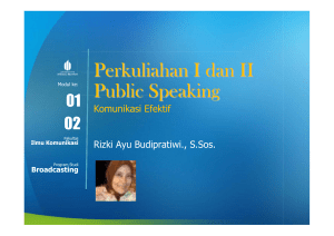 Perkuliahan I dan II Public Speaking