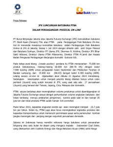 Press Release JFX LUNCURKAN BATUBARA PTBA