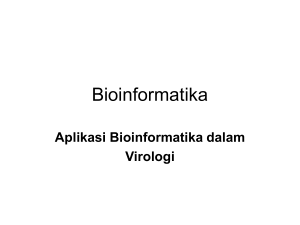 Bioinformatika3 Virologi