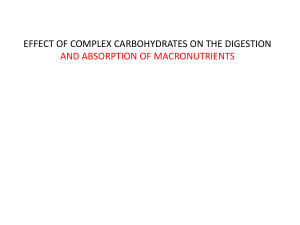 effect of complex carbohydrates on the digestion and absorption of