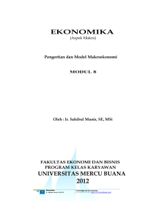 Makroekonomi - Universitas Mercu Buana
