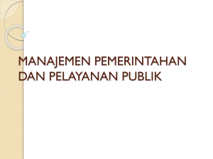manajemen pemerintahan dan pelayanan publik