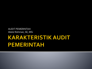 karakteristik audit pemerintah