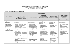 KISI-KISI UJIAN SEKOLAH BERSTANDAR NASIONAL SEKOLAH