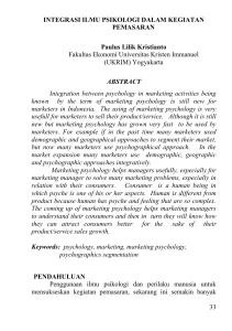 33 INTEGRASI ILMU PSIKOLOGI DALAM KEGIATAN - E