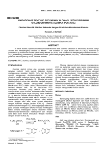 NOTE OXIDATION OF BENZYLIC SECONDARY ALCOHOL WITH