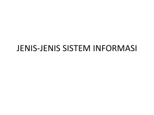 JENIS-JENIS SISTEM INFORMASI