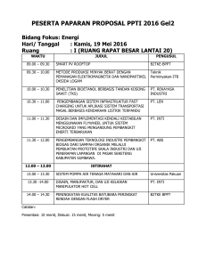 Presentasi yang dilakukan setidaknya berisi item berikut