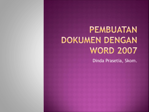 Pembuatan dokumen dengan word 2007