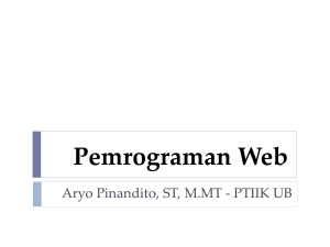 Pemrograman Web - Aryo Pinandito