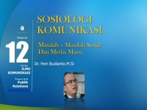 sosiologi komunikasi - Universitas Mercu Buana