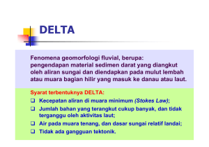 Fenomena geomorfologi fluvial, berupa