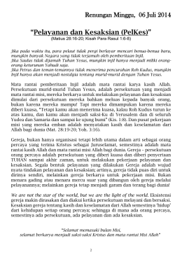 Soal agama kristen kelas xii