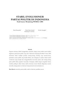 stabil evolusioner partai politik di indonesia