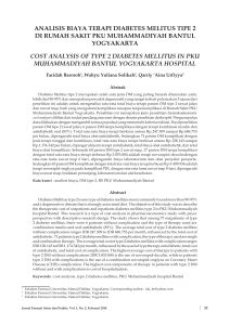 analisis biaya terapi diabetes melitus tipe 2 di rumah sakit pku