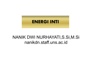 Energi inti - NANIKDN CHEMISTRY UNS