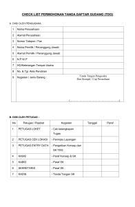 Form Tanda Daftar Gudang - Dinas Perdagangan Surabaya