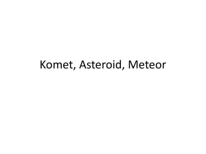 Meteor komet asteroid (Pert. 9)