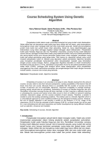 Course Scheduling System Using Genetic Algorithm