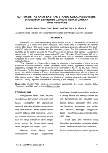 UJI TOKSISITAS AKUT EKSTRAK ETANOL KLIKA JAMBU MEDE