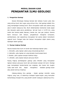 MODUL Pengantar Ilmu Geologi (Download Tulisan