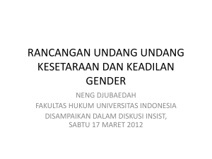 rancangan undang undang keadilan dan kesetaraan gender
