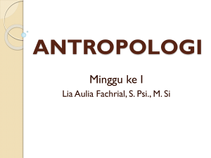 ANTROPOLOGI-Minggu 1 - Official Site of LIA AULIA FACHRIAL