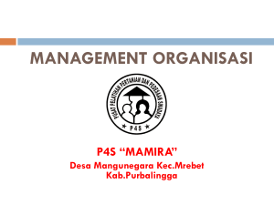 Management organisasi. prinsip organisasi