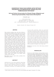 KONSERVASI TANAH DAN KARBON UNTUK MITIGASI