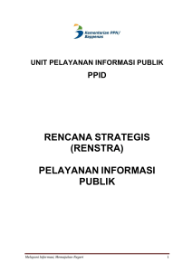 rencana strategis (renstra) pelayanan informasi publik