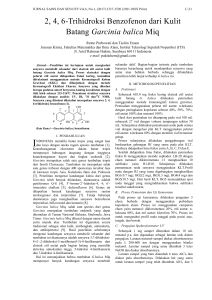 2, 4, 6-Trihidroksi Benzofenon dari Kulit Batang Garcinia balica Miq