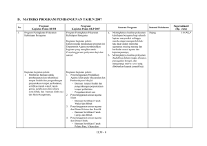 matriks sasaran sub bidang pendidikan