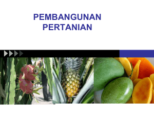 EKONOMI PEMBANGUNAN PERTANIAN