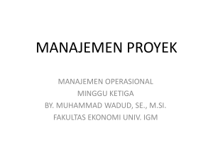manajemen proyek - UIGM | Login Student