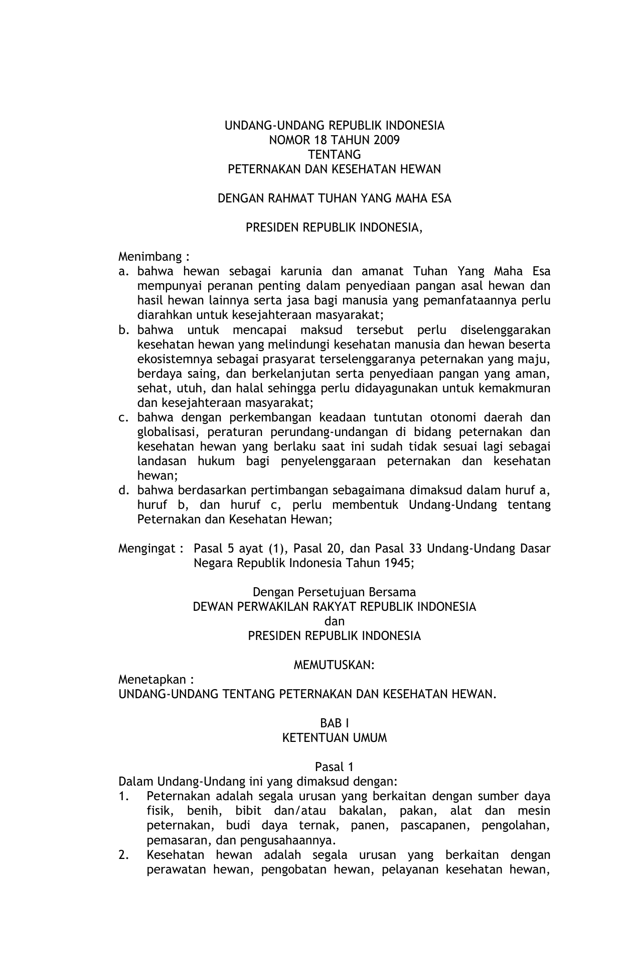 Undang Undang Republik Indonesia