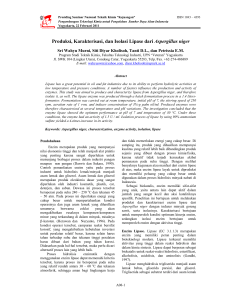 Produksi, Karakterisasi, dan Isolasi Lipase dari Aspergillus niger