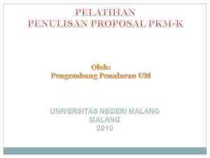 pkm-k - Kemahasiswaan UM - Universitas Negeri Malang
