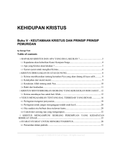 kehidupan kristus