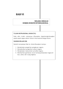 bab vi negara sebagai subjek hukum internasional