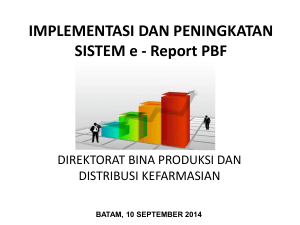 e-report PBF - Direktorat Jenderal Kefarmasian dan Alat Kesehatan