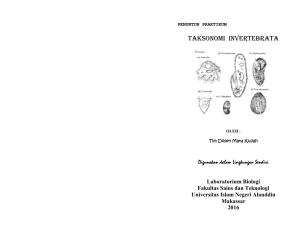 taksonomi inverteb aksonomi invertebrata