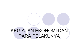 kegiatan ekonomi dan para pelakunya