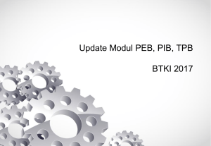 Update Modul PEB - bea cukai tanjung emas