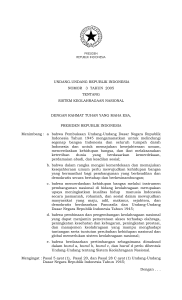 undang-undang republik indonesia nomor 3 tahun 2005