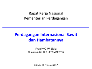 Sawit Indonesia di Perdagangan Internasional