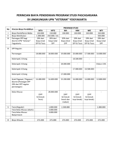 perincian biaya pendidikan program studi pascasarjana di